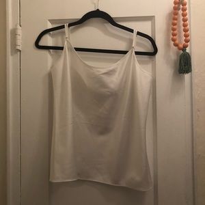 Liz Claiborne white silk spaghetti strap blouse